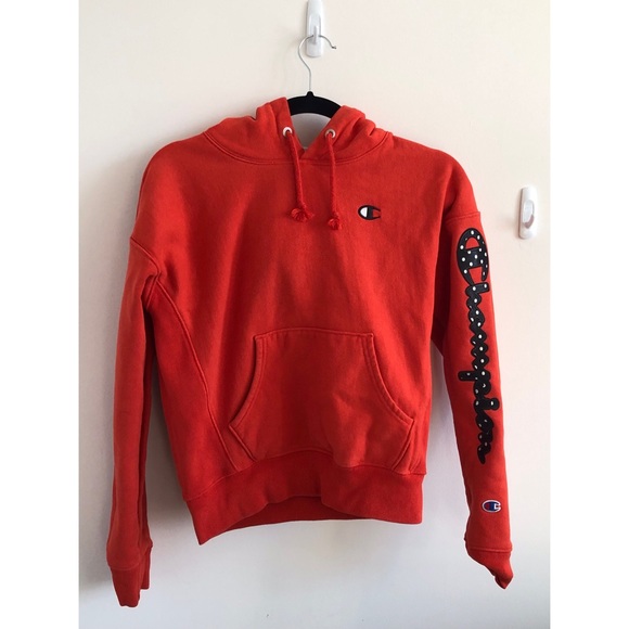 Orange Authentic Champion Sweatshirt - Picture 1 of 3